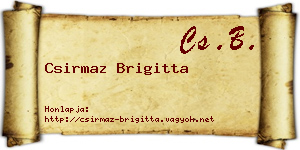 Csirmaz Brigitta névjegykártya