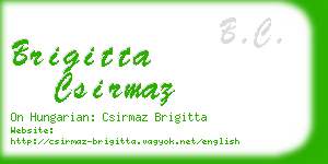 brigitta csirmaz business card